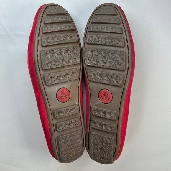 Marc Joseph Leather Driving Loafers Women's 8 Red Slip On Flats Comfort Shoes - Picture 9 of 11